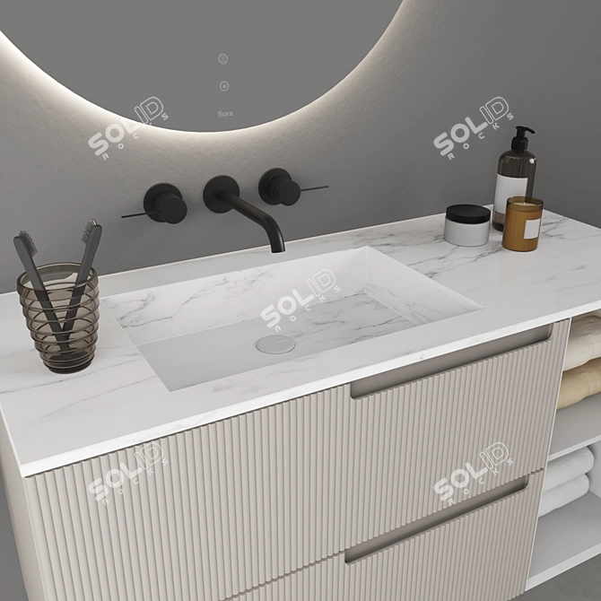 Fiora Bath Set: Elegant and Functional 3D model image 6