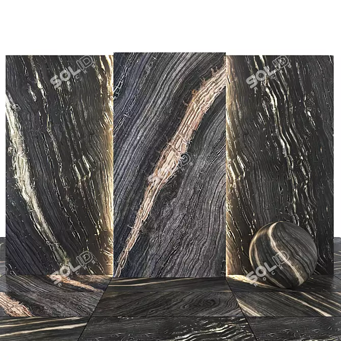 Wood Marble 01: Natural Elegance in Textured Slabs & Tiles 3D model image 1
