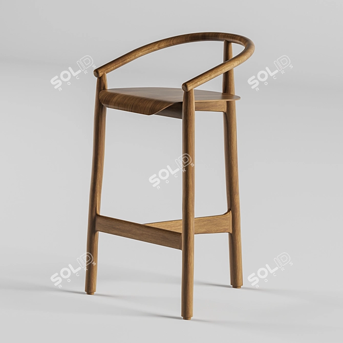 Title: EVO H-2940 Bar Stool: Stylish and Comfortable 3D model image 1