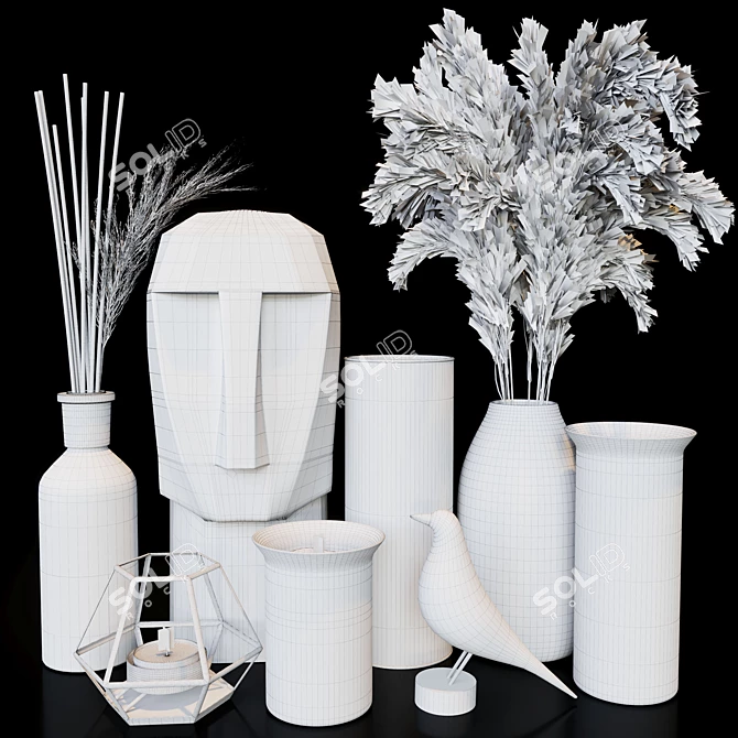 Elegant Decorative Set for Stylish Interiors 3D model image 4