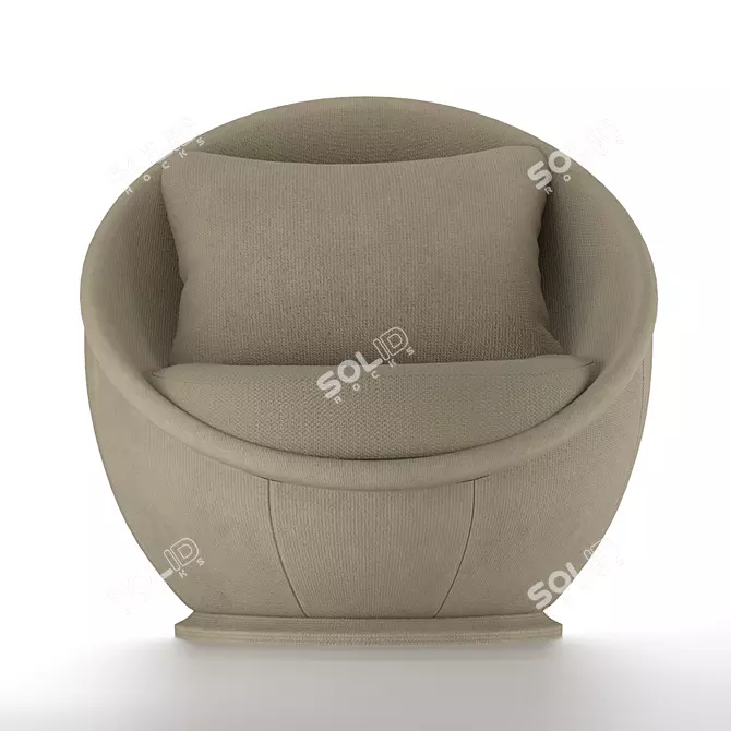 Milo Baughman Modern Swivel Chair 3D model image 2