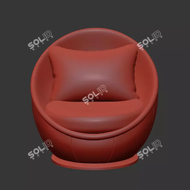 Milo Baughman Modern Swivel Chair 3D model image 3
