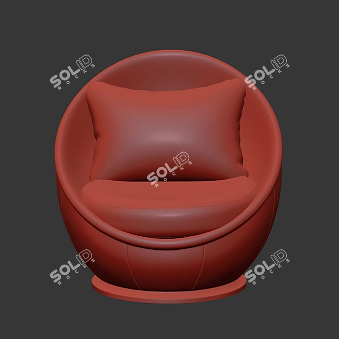 Milo Baughman Modern Swivel Chair 3D model image 6