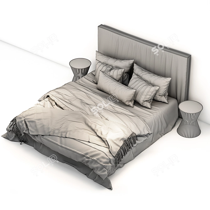 3D Max 2014 + V-Ray: Ultimate Bed Design 3D model image 4