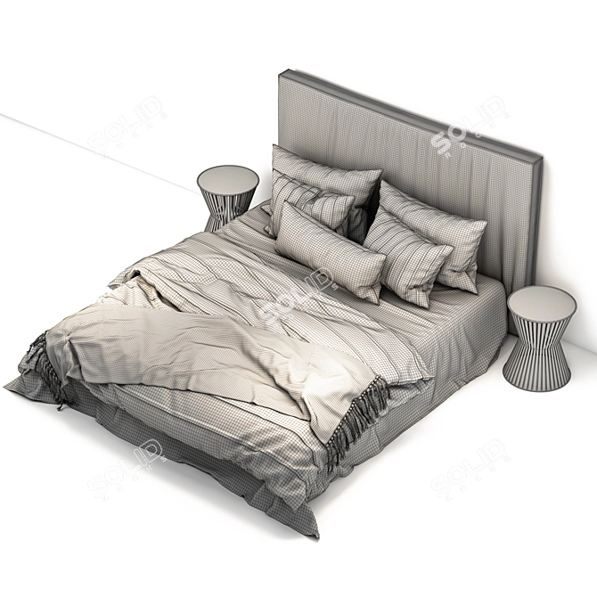 3D Max 2014 + V-Ray: Ultimate Bed Design 3D model image 7