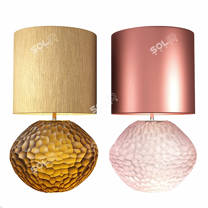 Blush Amber Table Lamp - Atacama 3D model image 5