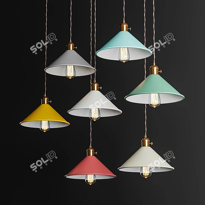 Industrial Pendant Lamp Lampatron Braid 3D model image 1