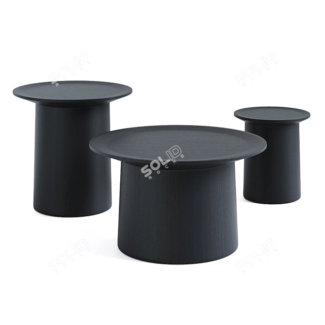 Stylish Coco Coffee Table Set 3D model image 4