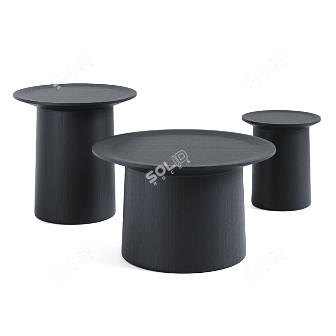 Stylish Coco Coffee Table Set 3D model image 5