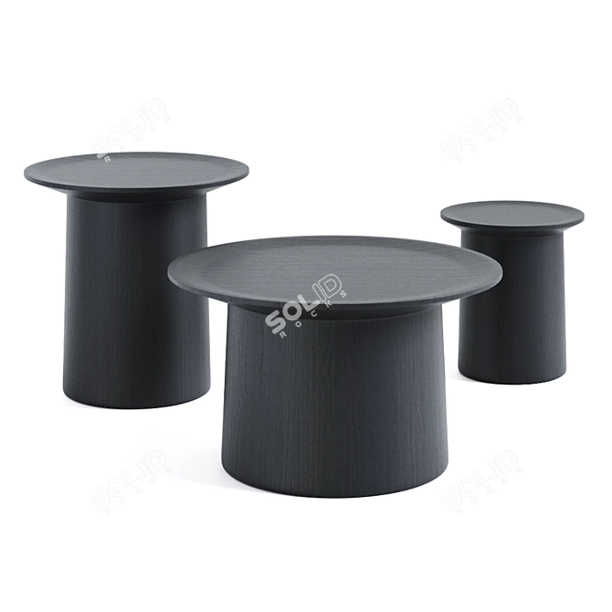 Stylish Coco Coffee Table Set 3D model image 7