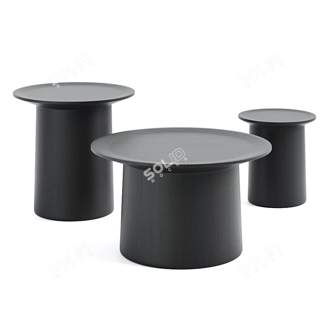 Stylish Coco Coffee Table Set 3D model image 11