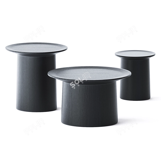 Stylish Coco Coffee Table Set 3D model image 13