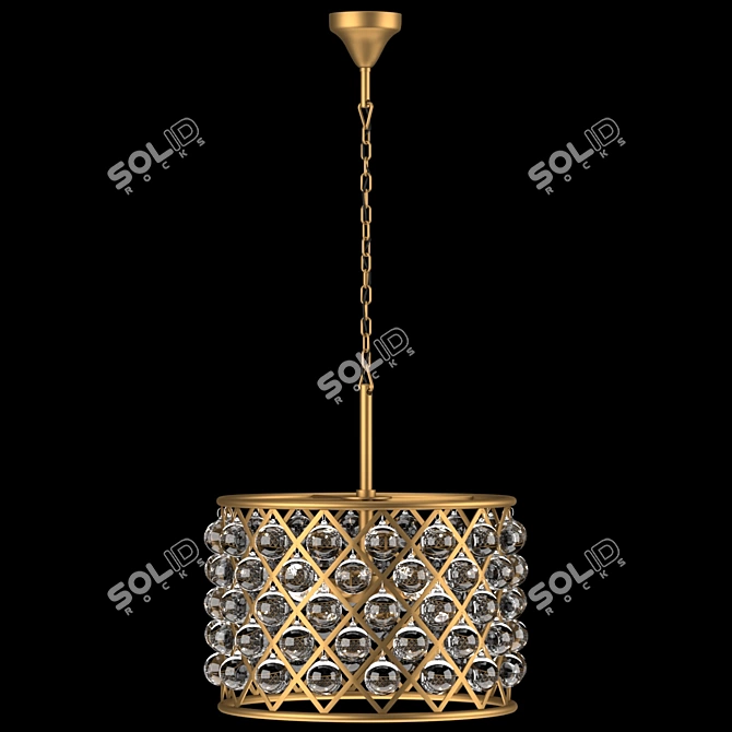 Spencer Hoop 45 Brass Chandelier 3D model image 3