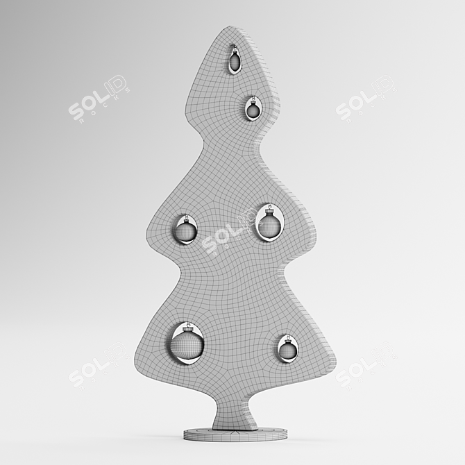 Handcrafted Christmas Decor Set 3D model image 4