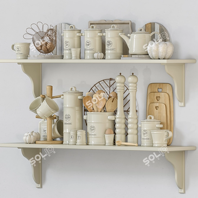 6-Piece T&G Kitchen Set 3D model image 2