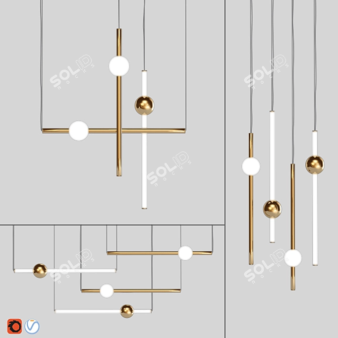 Orion Pendant Light Collection: Versatile & Stylish 3D model image 2