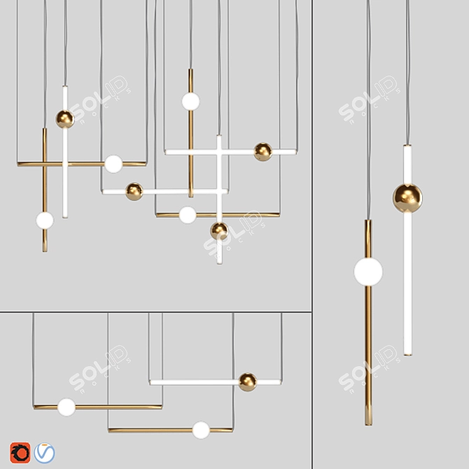 Orion Pendant Light Collection: Versatile & Stylish 3D model image 3