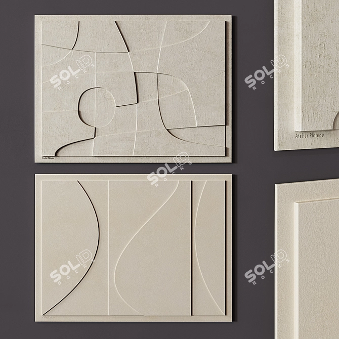 Atelier Plateau Relief Art Piece 3D model image 1