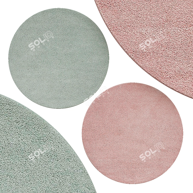 Elegant Round Rugs | No. 101 3D model image 1