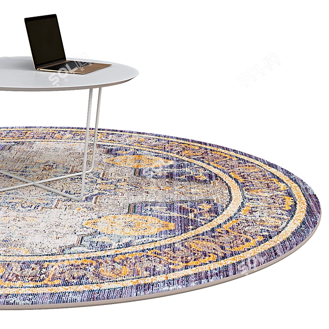 Elegant Circle Rugs | No. 104 3D model image 2