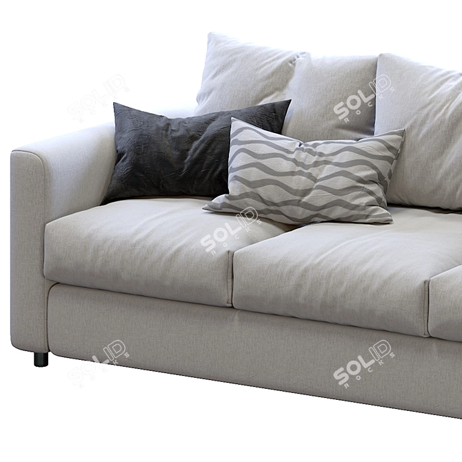 Elegant Vimle 3-Seat Sofa 3D model image 4