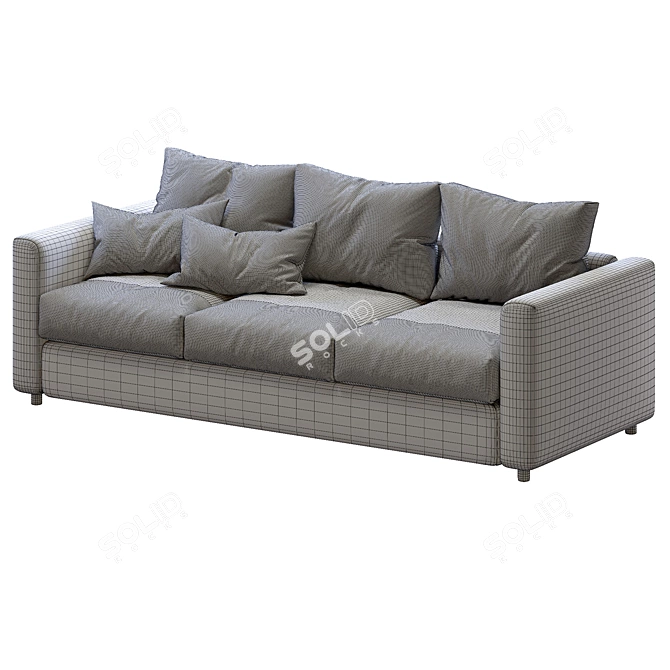 Elegant Vimle 3-Seat Sofa 3D model image 5