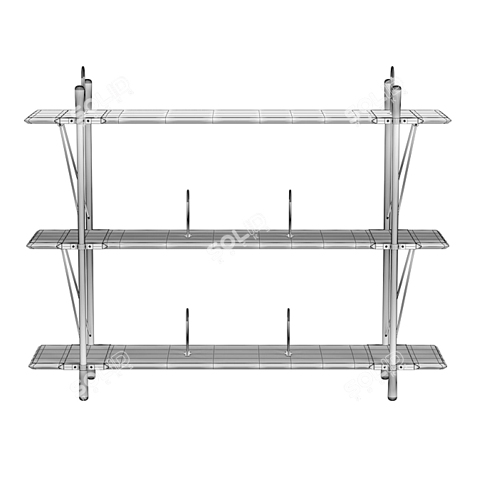 Brandywine Wide Shelf - Stylish Storage Solution 3D model image 5