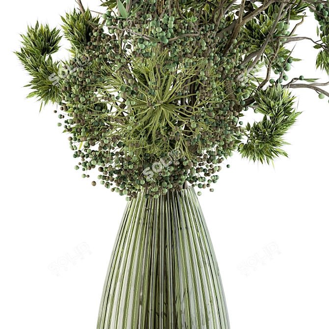 Title: Blooming Branch Vase 21 3D model image 4