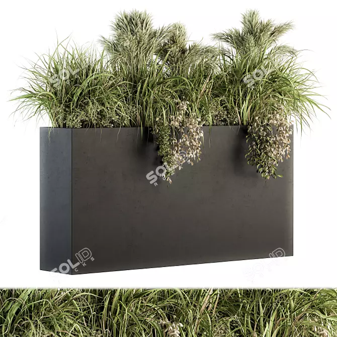 Outdoor Greenery: Plant Box Set 124 3D model image 1