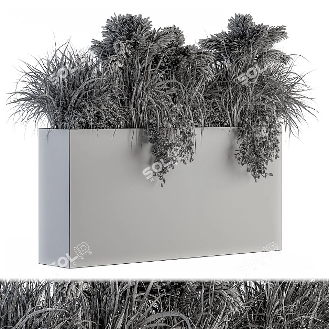 Outdoor Greenery: Plant Box Set 124 3D model image 4