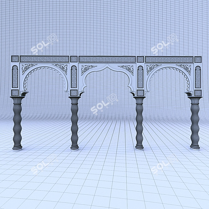 Moroccan Arch Wall Decor 3D model image 3