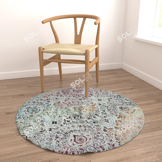 Versatile Round Carpets Set 3D model image 4