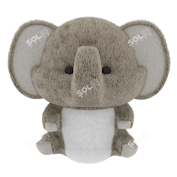Trumpy Elephant: The Plush Collectible 3D model image 3