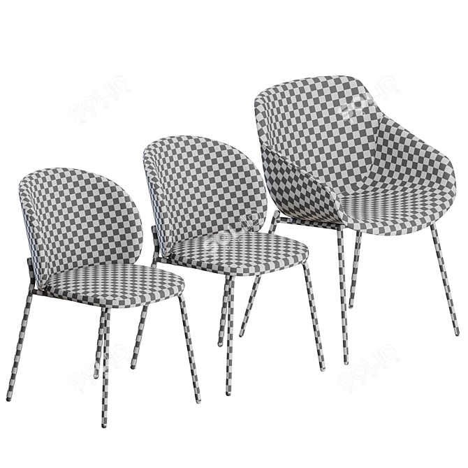 Modern Princeton Chair: Sleek Design, BoConcept 3D model image 2