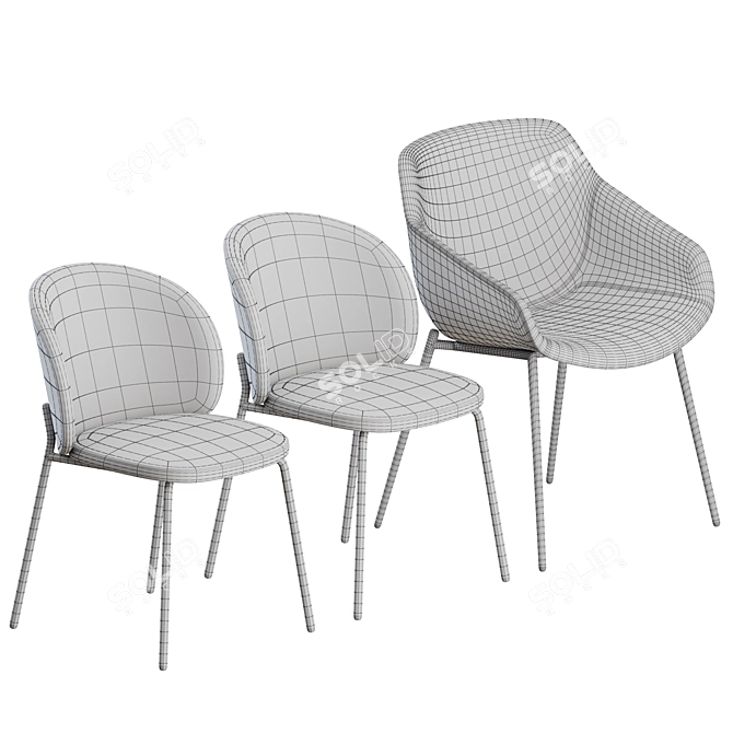 Modern Princeton Chair: Sleek Design, BoConcept 3D model image 3