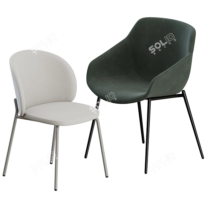 Modern Princeton Chair: Sleek Design, BoConcept 3D model image 4