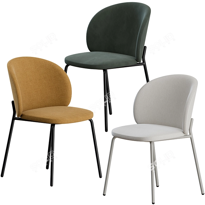 Modern Princeton Chair: Sleek Design, BoConcept 3D model image 6