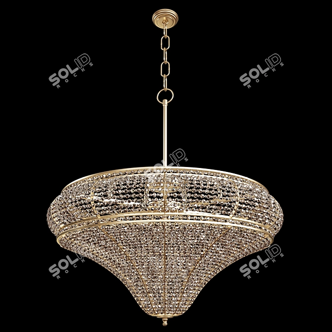 Gilded Sands Chandelier 3D model image 1