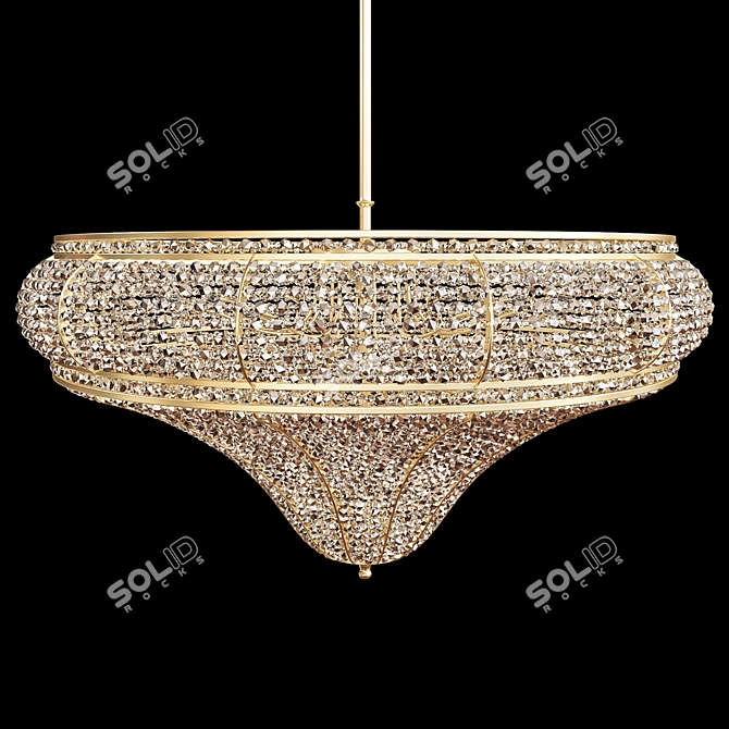 Gilded Sands Chandelier 3D model image 2