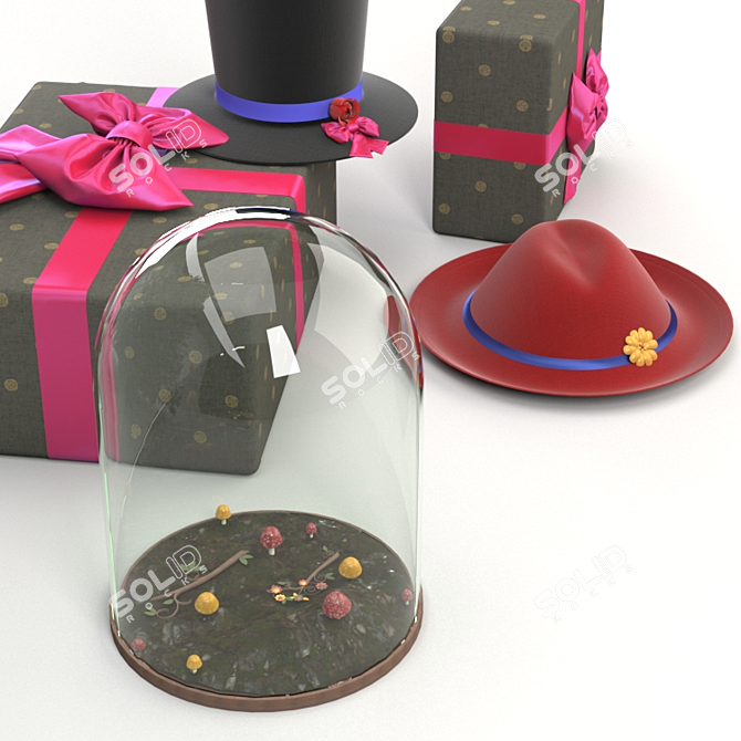 Festive Christmas Tree & Gift Bundle 3D model image 4