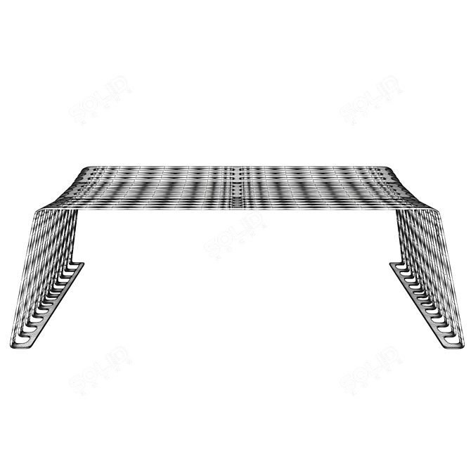 Linea Metal Bench | Alberto Ghirardell Design 3D model image 3