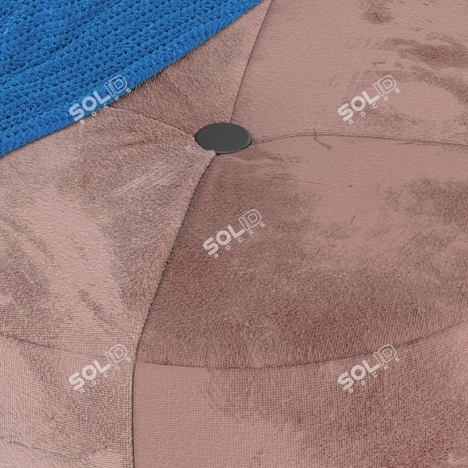 Aley Lema: Comfy Round Pouf 3D model image 3