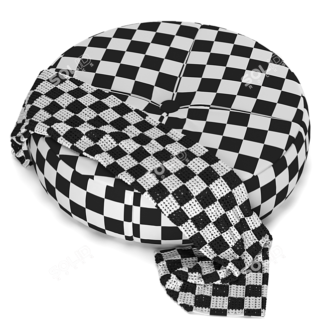 Aley Lema: Comfy Round Pouf 3D model image 4