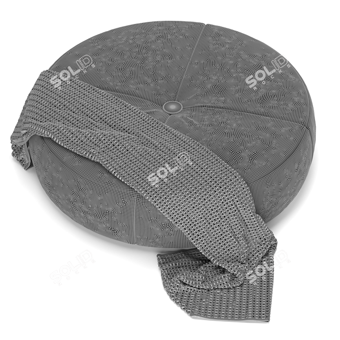 Aley Lema: Comfy Round Pouf 3D model image 5