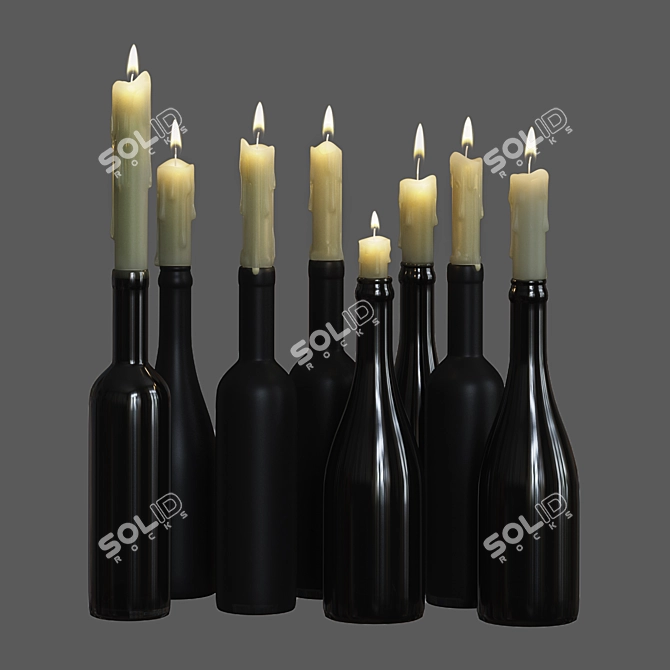 Bottle Cap Candleholders 3D model image 1