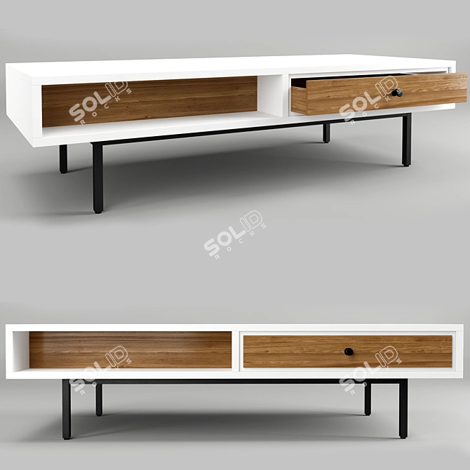 Sleek Bios Coffee Table 3D model image 1