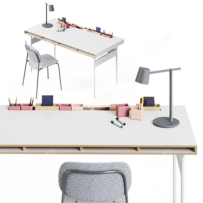 Efficient Workplace System by Bene 3D model image 7