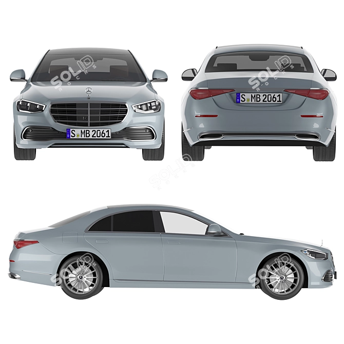 Embrace Unrivaled Luxury: Mercedes S Class 3D model image 2