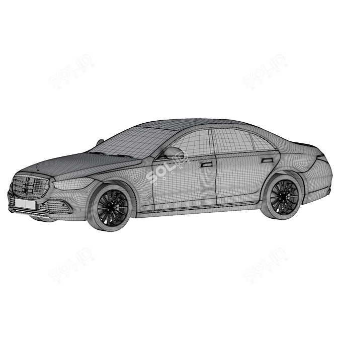 Embrace Unrivaled Luxury: Mercedes S Class 3D model image 3