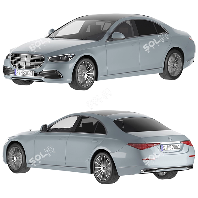 Embrace Unrivaled Luxury: Mercedes S Class 3D model image 4